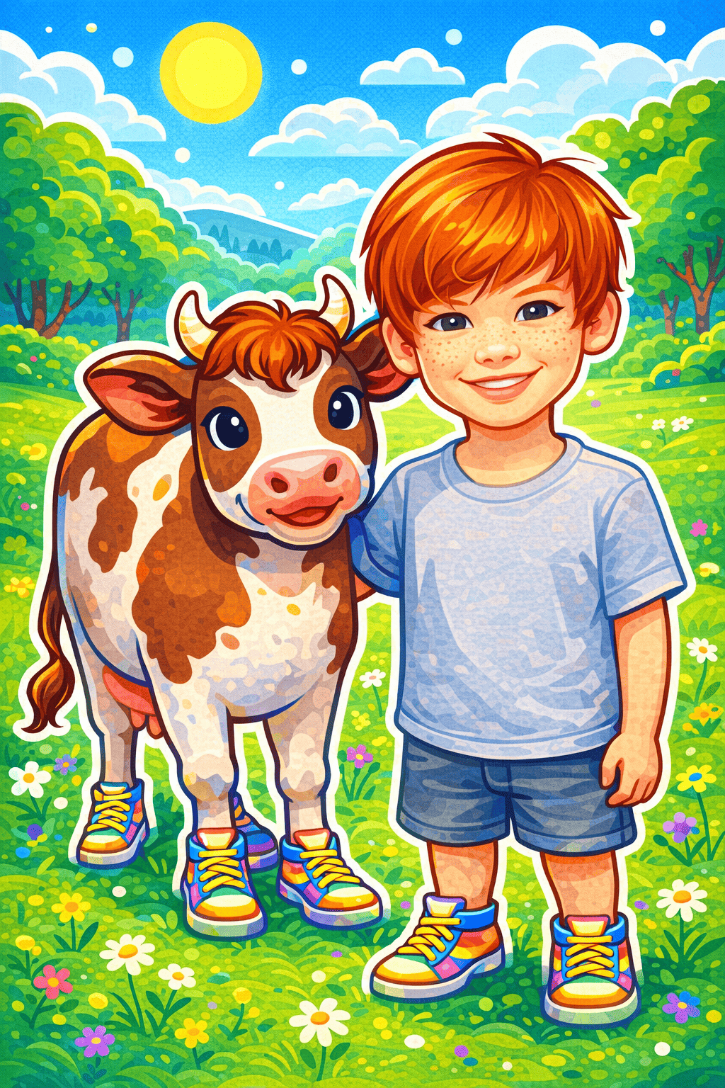 Die kuh mit turnschuhen