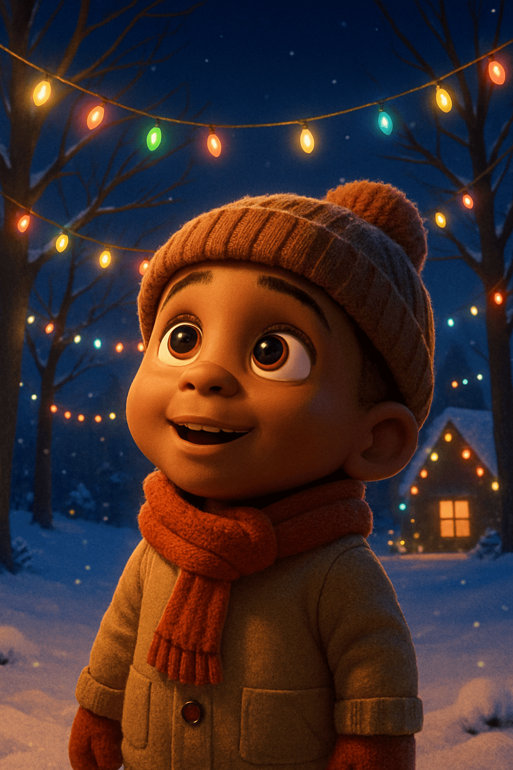 Weihnachtslicht in dunklen nächten