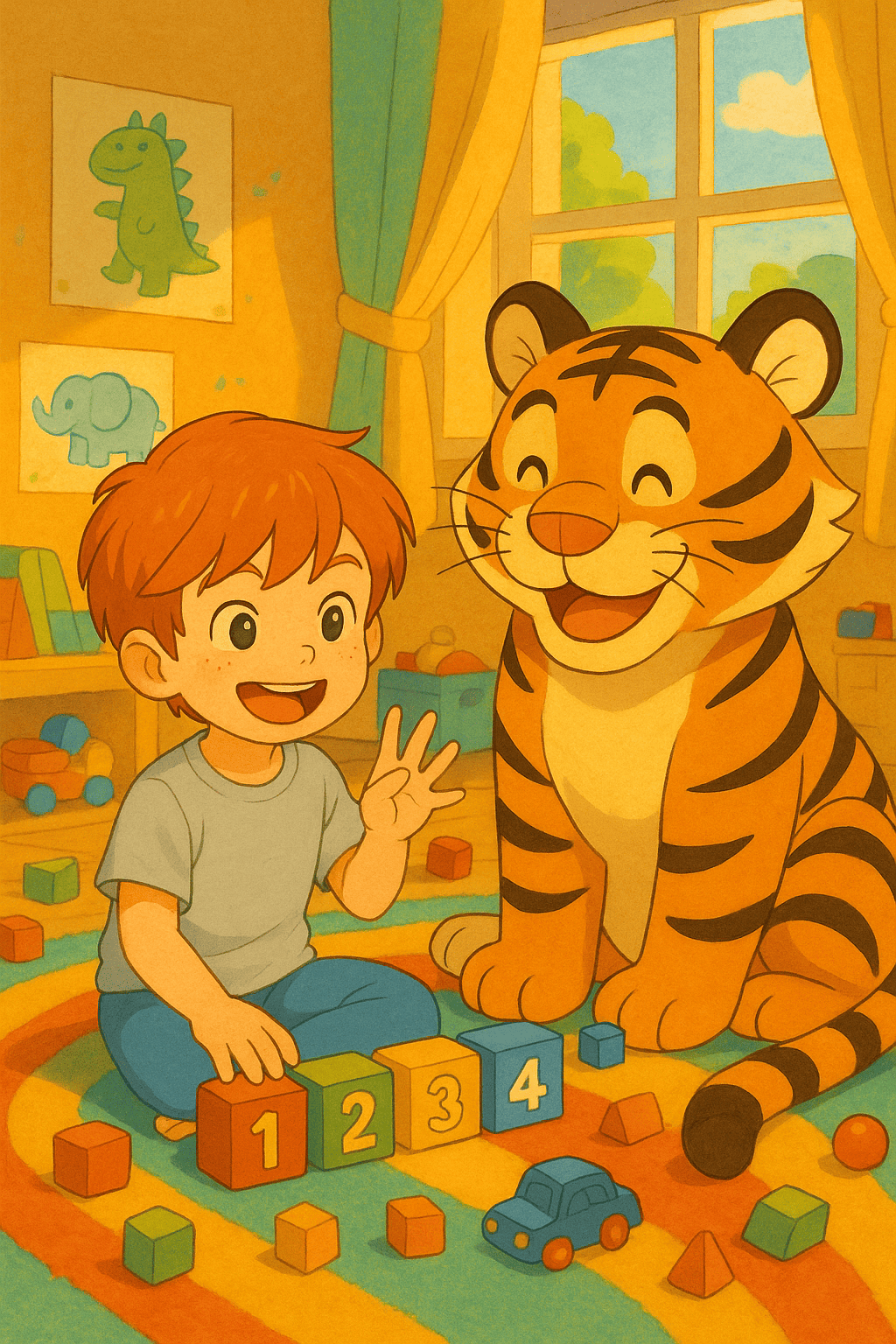Illustration für Zählen mit tiger tom