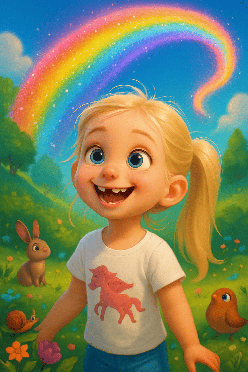 Die verzauberung des regenbogenschwanzes